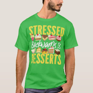 Camiseta Estresse De Bolo De Cupcake De Baía De assar Virad