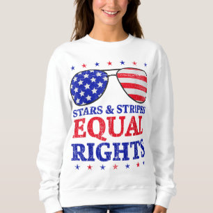 Camiseta estrias estelares e direitos iguais Bandeira Ameri