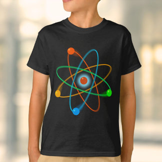 Camiseta Estrutura Atômica Colorida Ciência Legal