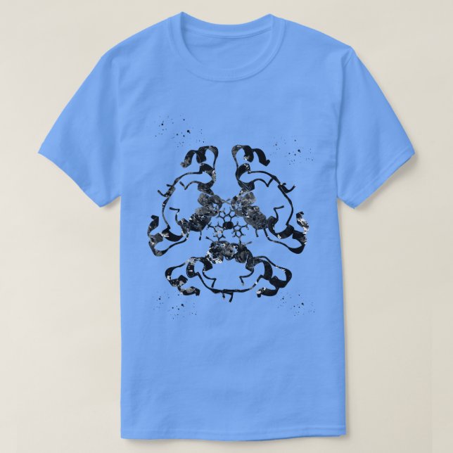 Camiseta Estrutura de Insulina 1 (Frente do Design)