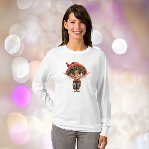 Camiseta Estudando Garota de Natal Tee Feminina