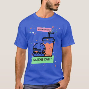 Camiseta Estudando pode esperar petiscos não podem almoçar 