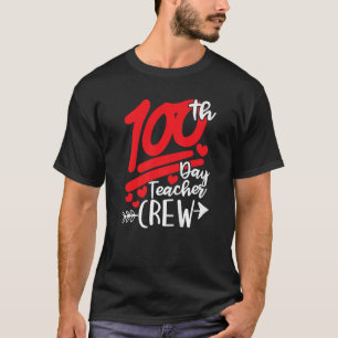 Camiseta Estudante 100.º dia Professora Tripulação Feliz 10