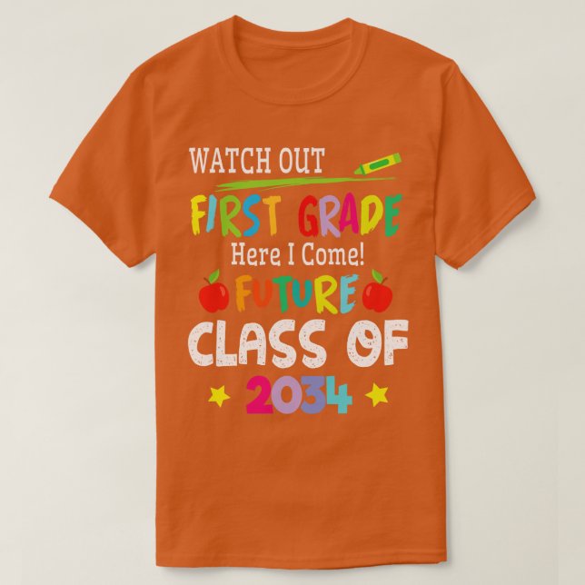 Camiseta Estudante Assista Primeiro Grau Eu Vim Para A Clas (Frente do Design)
