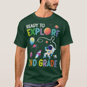 Camiseta Estudante Astronauta De Volta À Escola Pronta Para