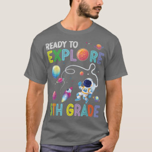Camiseta Estudante Astronauta De Volta À Escola Pronta Para