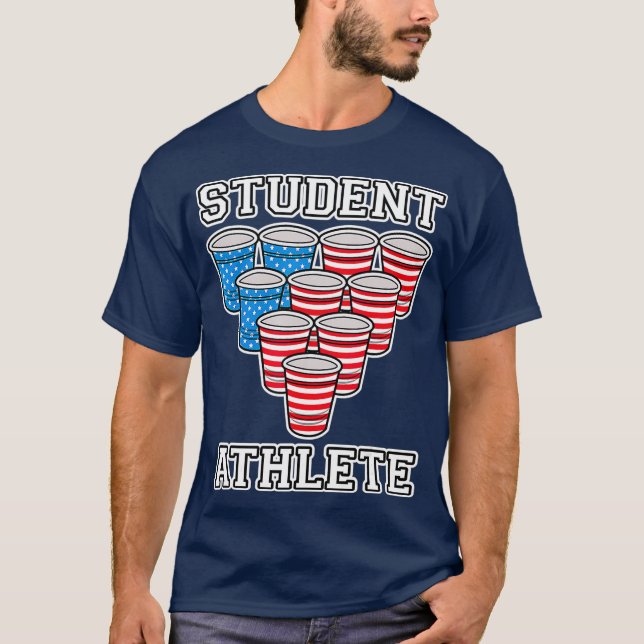 Camiseta Estudante Athlete Beer Pong College (Frente)