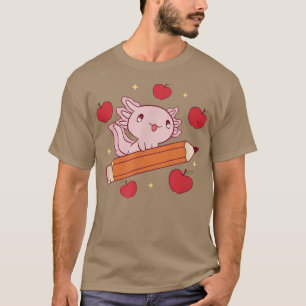 Camiseta Estudante da Escola Axolotl Cute Axolotls Kawaii J