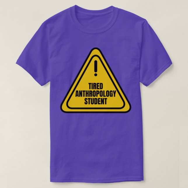 Camiseta Estudante de Antropologia Cansada (Frente do Design)