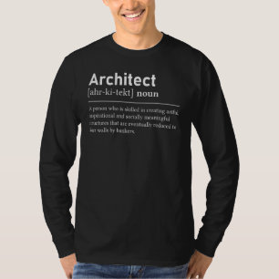 Camiseta Estudante de arquitetura de definição de arquitetu