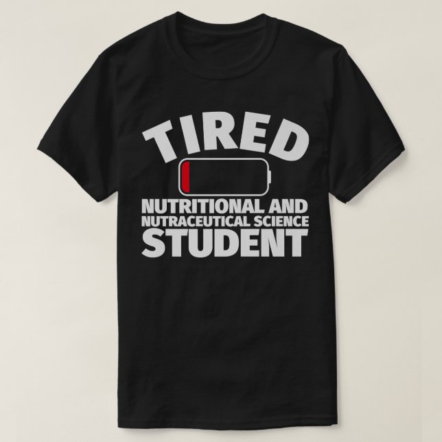 Camiseta Estudante de Ciências Nutricionais e Nutricionais  (Frente do Design)