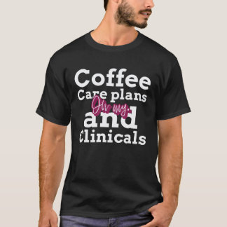 Camiseta Estudante de Enfermagem Café Planos de Cuidado Clí