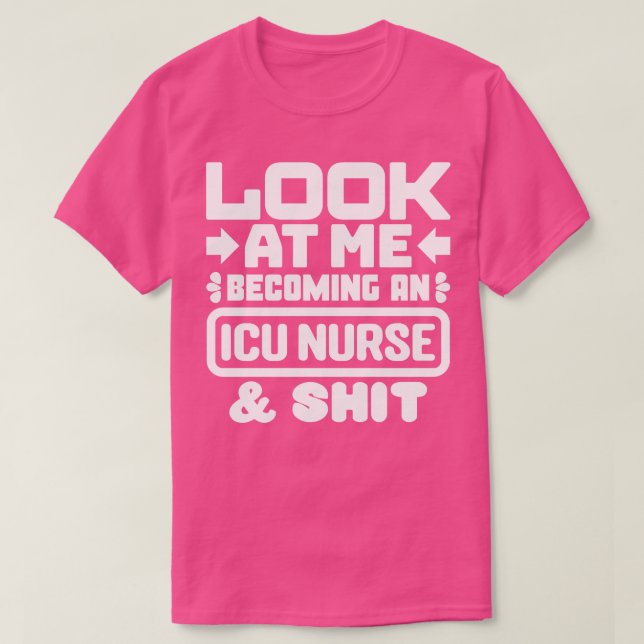 Camiseta Estudante de Enfermagem da UTI 1 (Frente do Design)