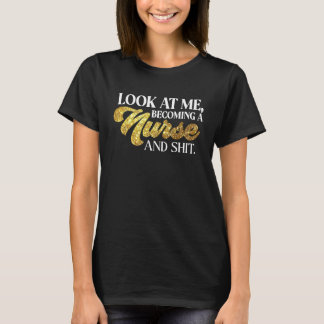 Camiseta Estudante de Enfermagem Mulheres Meninas Tema de E