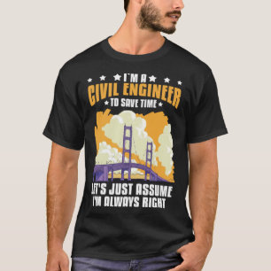 Camiseta Estudante de Engenharia do Construtor de Ponte do
