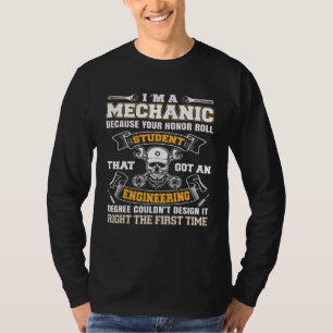 Camiseta Estudante De Engenharia E Mecânica Não Podia Desig