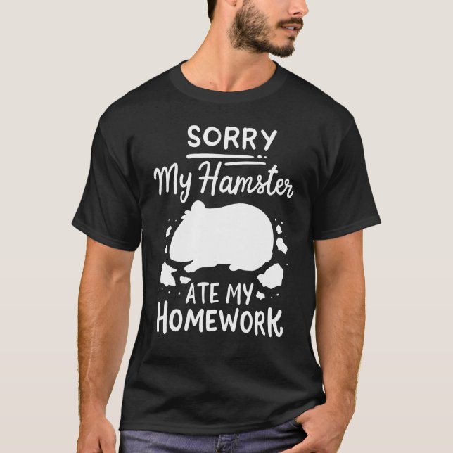 Camiseta Estudante de Hamster (Frente)