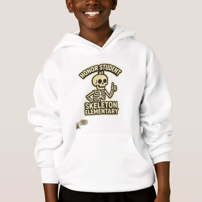 Camiseta Estudante de Honra no Skeleton Elementary (Frente)