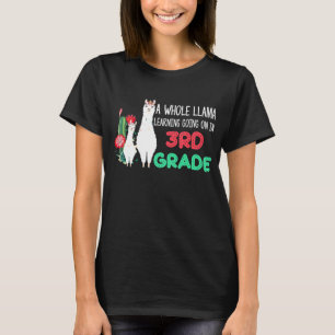 Camiseta Estudante De Llama Cactus Do 3º Grau De Volta À Es