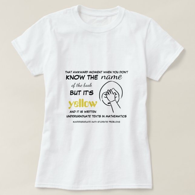 Camiseta Estudante De Matemática Da Graduação Tem Livros Am (Frente do Design)