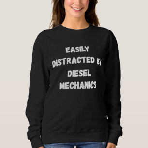 Camiseta Estudante De Mecânica Diesel Facilmente Distraído