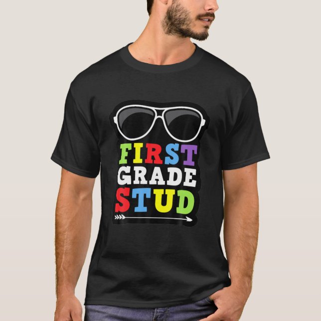 Camiseta Estudante De Primeiro Grau De Volta Às Crianças En (Frente)