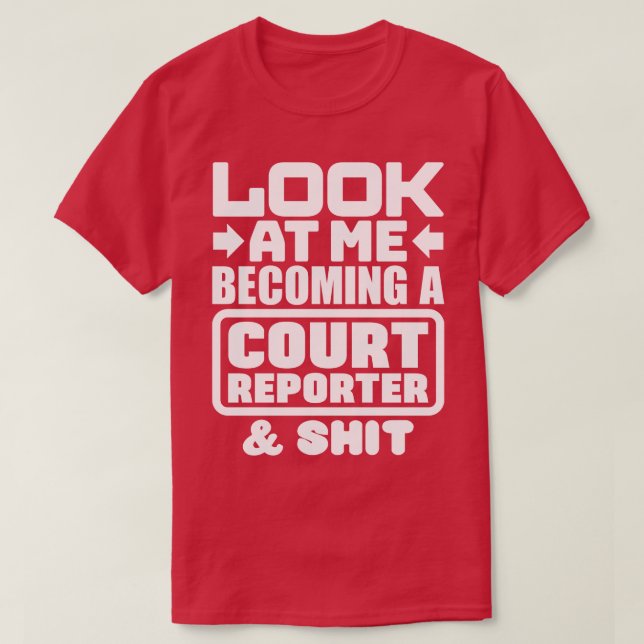 Camiseta Estudante de Relatório de Tribunal 1 (Frente do Design)