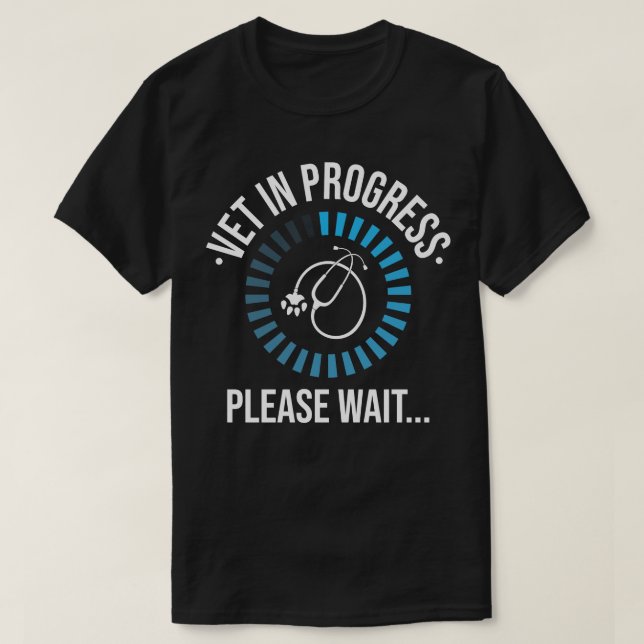 Camiseta Estudante De Vet Em Andamento (Frente do Design)