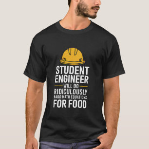 Camiseta Estudante Engenheiro Equações Matemáticas de Engen