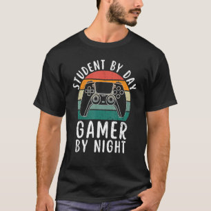 Camiseta Estudante Por Dia Gamer Por Noite Meme Para Jogado