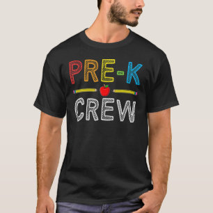 Camiseta Estudante Pré-Escolar Pré-Escolar da Tripulação do