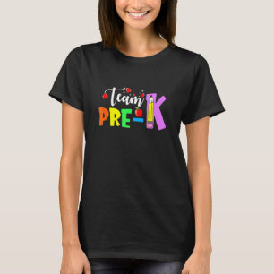 Camiseta Estudante Pré-k de Nível de Equipe Primeiro Dia O