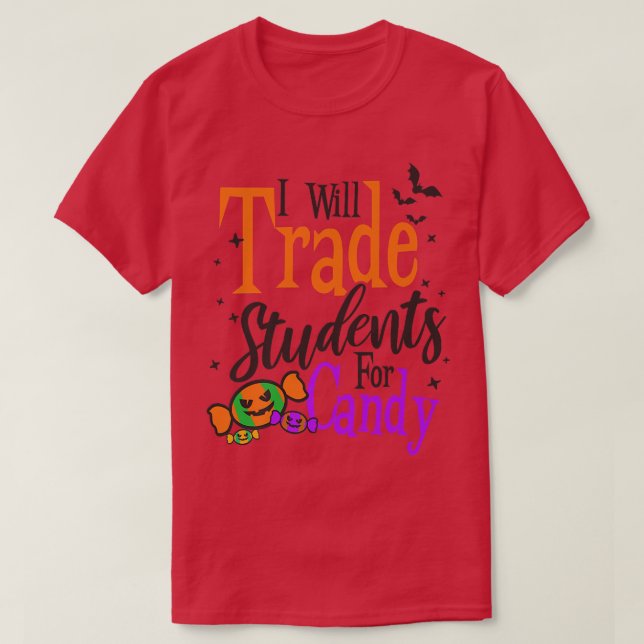 Camiseta Estudantes Comerciais Para Professores De Hallowee (Frente do Design)
