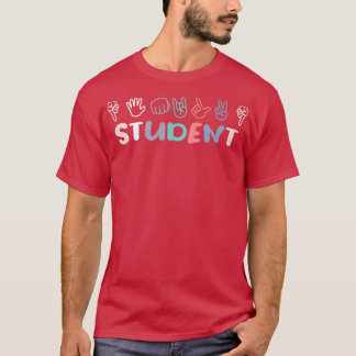 Camiseta Estudantes de Linguagem de Sinais de Mão da ASL Re