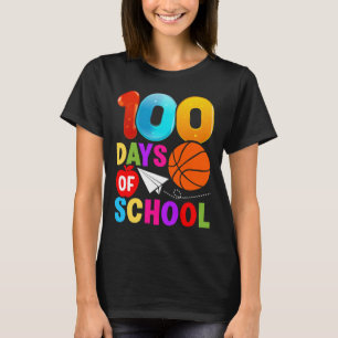 Camiseta Estudantes do 100º Dia Meninas Bysketbyll 100 Dias