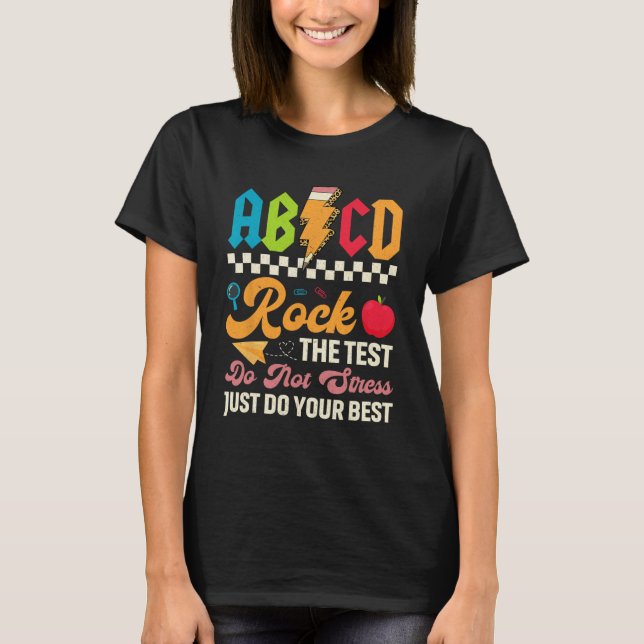 Camiseta Estudantes Do Dia De Teste Da Abcd Rock (Frente)