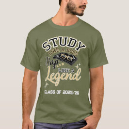 Camiseta Estudar Como um Chefe, Dormir Como uma Lenda, Pres