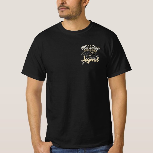Camiseta Estudar como um chefe, slogan de volta às aulas, (Frente)