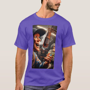 Camiseta Estúdio de Desenho Animado Rapper Vibes família