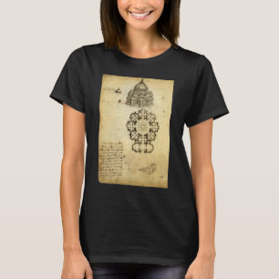 Camiseta Estudo da Catedral Arquitetônica de Leonardo da Vi
