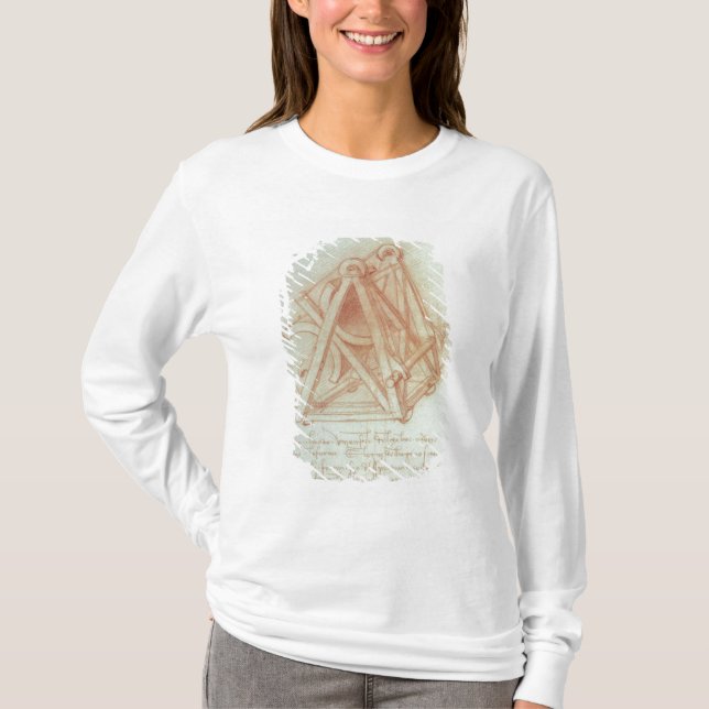 Camiseta Estudo da estrutura de madeira com carcaça (Frente)