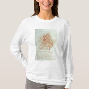 Camiseta Estudo da estrutura de madeira com carcaça