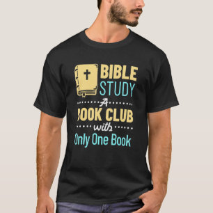 Camiseta Estudo de bíblia Um Livro Igreja Religiosa Cristã