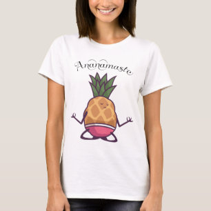 Camiseta estudo de nomes de ananás de abacaxi