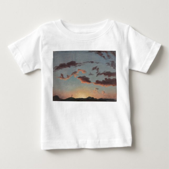 Camiseta Estudo de Nuvens (Nuvens no Céu) (por Knud Baade) (Frente)