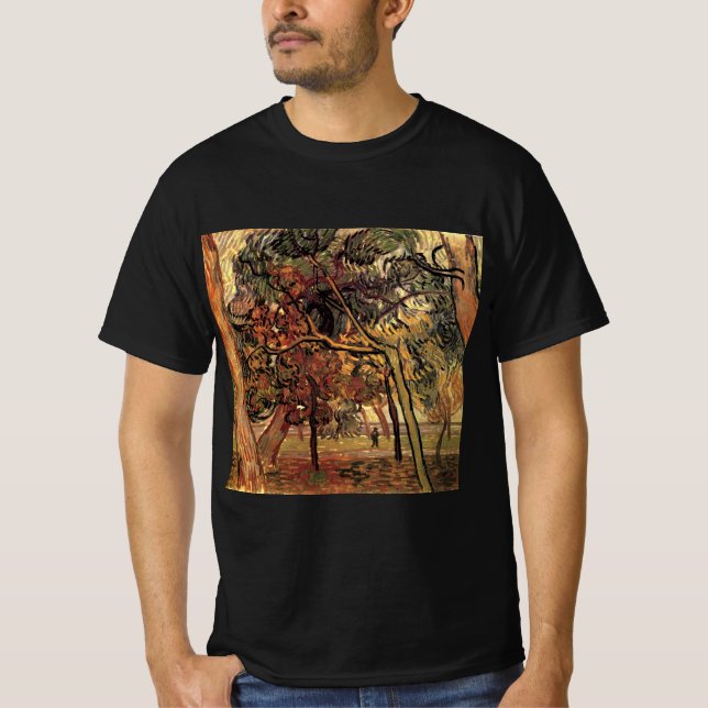 Camiseta Estudo de Pine Trees por Vincent van Gogh (Frente)