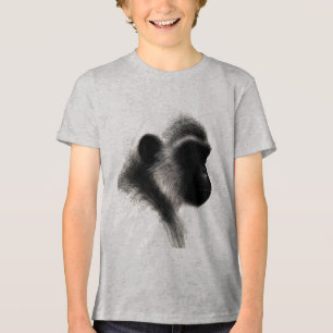 Camiseta Estudo de Primata Observador Silencioso a Carvão