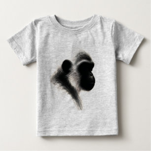 Camiseta Estudo de Primata Observador Silencioso a Carvão