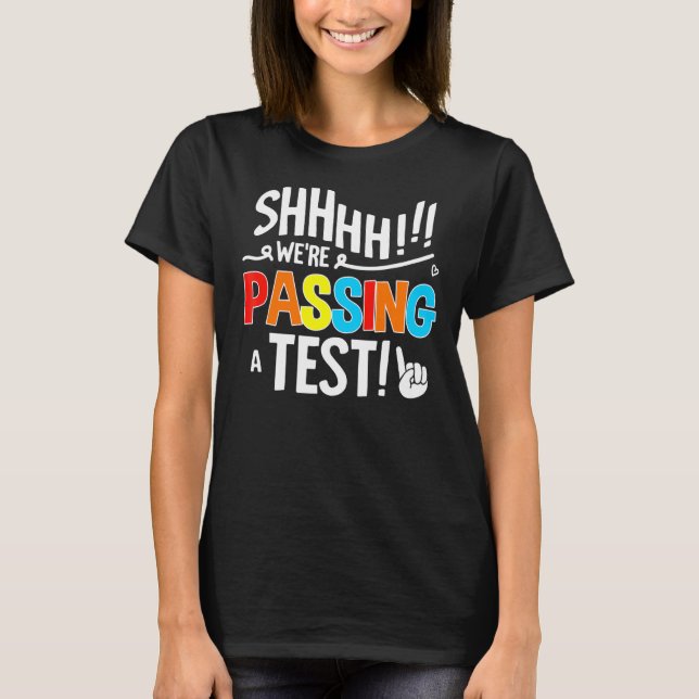 Camiseta Estudo de Teste de Estadual Fsa no Dia de Teste En (Frente)