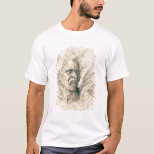 Camiseta Estudo de um shouting do homem